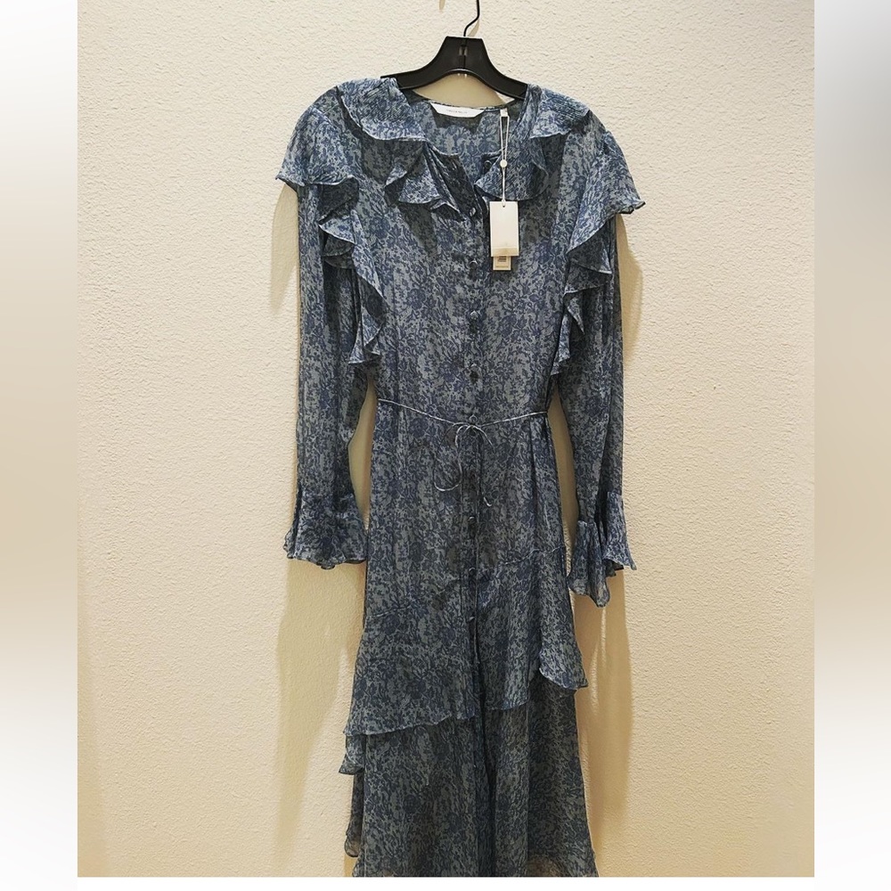 Rebecca Taylor chiffon blue dress brand new!